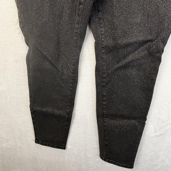 Lane Bryant High Rise Pull On Glitter Jegging Pants Womens 18 Black Signature - Picture 8 of 14